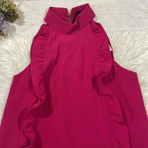 NWT TED BAKER LONDON Torriya Ruffle Pink Tunic Halter Dress - Picture 10 of 12